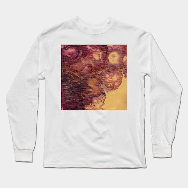 Fluid: Violet / Yellow Long Sleeve T-Shirt by eerankin